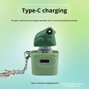 Nuovo Gioco Elettronico a Forma di Rana con Luce LED e Suono per Alleviare lo Stress, Portachiavi in Plastica Stile Rana Sonora - Product Image 4