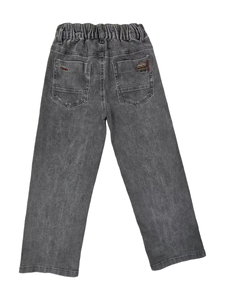 Gallant Ensemble de 6 pièces pour filles, jeans légers délavés à boutons, coupe droite ample personnalisée, en denim polyester/coton pleine longueur - Product Image 3