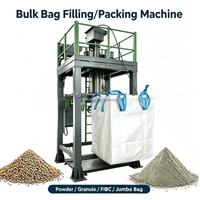 Machine de pesage semi-automatique pour le remplissage et l'emballage de sacs jumbo FIBC de 1000 kg de poudre de mastic en vrac
