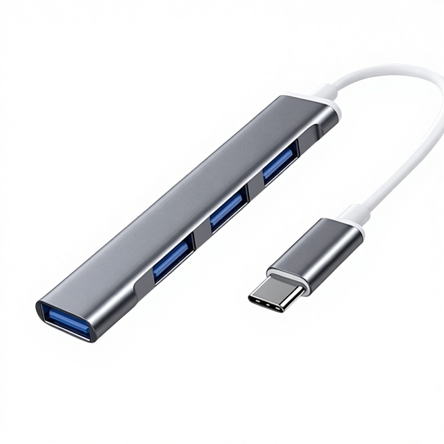 4-in-1 USB 3.0 Hub USB-C Adapter Multiport Converter for Laptop Phone Tablet OEM Wholesale in Stock