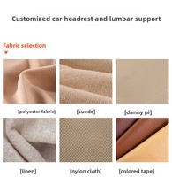 Ensemble de coussins de voiture en suède, luxe léger et minimaliste, pour appuie-tête et soutien lombaire, avec oreiller cervical en mousse à mémoire de forme et support de siège de voiture personnalisable avec logo