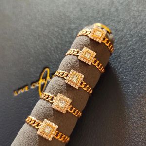 Anillo de Diamantes Cuadrado Princesa de Oro de 18K Xinfly, 0.2ct, Incrustaciones Modernas con Estilo Clásico para Boda o Fiesta - Product Image 2
