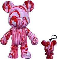 Sculpture d'ours en résine liquide acrylique pour peinture par coulée, cadeau créatif, art anime DIY, thème fluide, ours cool