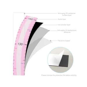 Hot Sale New Design Magnet Children's Height Ruler Growth Chart Measuring Ruler Decorative Wall Decoration