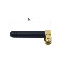 315MHz 433MHz 868MHz 915MHz 2,4G LTE Antena externa Codo Polaridad inversa RP SMA Macho Ángulo recto R/A Antena de varilla de goma 3dbi