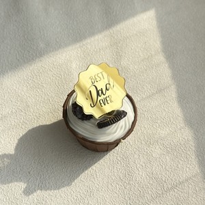 Honey And Sweetness Father's Day Cake Decoration <b>Acrylic</b> Cupcake Toppers For Dad Party Supplies - Product Image 3