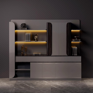 <span class=keywords><strong>Archivador</strong></span> Ejecutivo con Luz LED, Archivadores Modernos para Oficina, Mueble de Almacenamiento con Puerta de Vidrio, Muebles de Oficina - Product Image 6