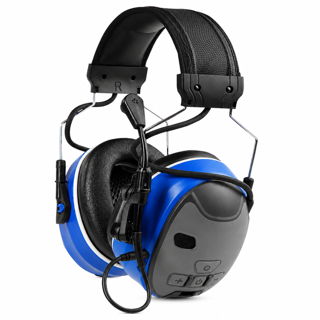 Factory OEM Team Talk Bluetooth Noise Cancelling Earmuffs NRR 24dB Group Communication Safety Headset for Hard Hat