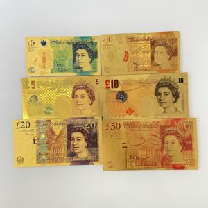 Billet de banque commémoratif de collection en feuille d'or de 20 livres sterling britanniques personnalisé, argent de cinéma, Elizabeth, cadeau de fête - Product Image 3