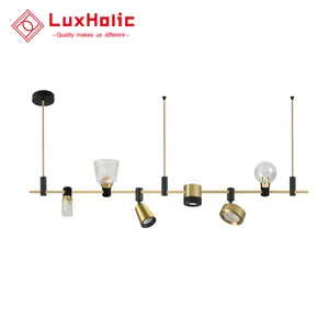 Luminária luxuosa moderna para teto, luminária suspensa de ouro de luxo para sala de jantar e cozinha