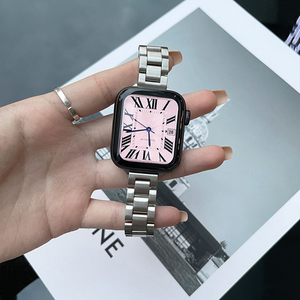 RYB 2025สามลูกปัดสายโลหะ iWatch บางเฉียบผู้หญิงสร้อยข้อมือสแตนเลสนาฬิกาสมาร์ท<span class=keywords><strong>7</strong></span> 6สายขายส่งกำหนดเอง - Product Image 6