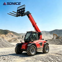 Chariot télescopique compact de 9,5 tonnes, chargeur sur roues de 10 m, pompe moteur, garantie 1 an, composants principaux de l'engrenage, prix direct usine