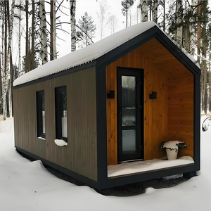 Sauna a Vapore Moderna Minimalista Personalizzata 2026 con Tetto a Punta per Interni/Esterni, Doccia e Lucernario in Legno di Cedro Rosso con Controllo - Product Image 1