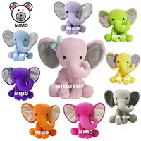 2021 새로운 귀여운 봉제 인형 아기 코끼리 장난감 큰 귀 도매 저렴한 낮은 MOQ 다채로운 부드러운 장난감 봉제 코끼리
