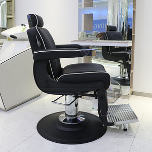 High-end hair chair for beauty salons suitable for men with rotating lifting and reclining functions featuring a retro design - Product Image 3