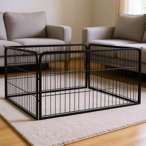 Parc pour chien Black Dog, 4 panneaux, 39,4 x 19,7, en acier thermolaqué, pour usage intérieur - Product Image 2