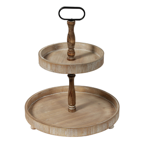 Alzata <span class=keywords><strong>per</strong></span> torta ad alta capacità regolabile in altezza <span class=keywords><strong>per</strong></span> fattoria vassoio da portata a 2 livelli in <span class=keywords><strong>legno</strong></span> massello invecchiato con manici decorazioni <span class=keywords><strong>per</strong></span> la casa rustiche - Product Image 1