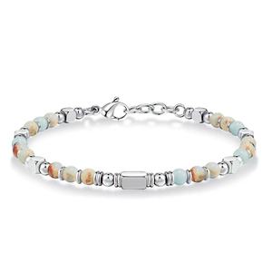 For Hot Sale Anniversary Black Frosted Blue Pine Nets Purple Emperor Loosen Hand Unisex Stainless Steel Beads <strong>Bracelet</strong> <strong>String</strong> - Product Image 1