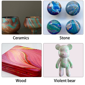 Kit Artistico per Pittura ad Acqua Marmorizzata <span class=keywords><strong>con</strong></span> 12 Colori, Set Fai-da-Te per Adulti - Product Image 6
