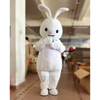 Mascotte gonflable personnalisée Shengchi OEM unisexe en mousse EVA légère sculptée, motif lapin de Pâques pour adultes, idéale pour les fêtes et les défilés.