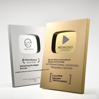 Trophée Médaille d'Influenceur YouTube Personnalisable de Marque, Plaques Haut de Gamme, Cadeaux d'Affaires, Modèle JS-0149-1, Fabriqué en Chine