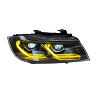 Ensemble de phares laser jaunes et blancs JY, feux de jour à LED, projecteurs avec clignotants séquentiels, remplacement modifié pour phare BMW E90
