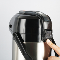 Corps en acier inoxydable à tête de poussée classique 3L isolé Thermos pompe à vide Pot distributeur Air thermique bouilloire pour Restaurant