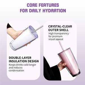 ज़ेरगुर कस्टम 760 मिलीलीटर फुटबॉल प्रशंसक प्लास्टिक टंबलर डबल परत के साथ स्टेडियम यात्रा टेलगेट का उपयोग - Product Image 5