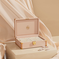 China Majiang Custom Luxus Mahjong Set und Verpackung Leder Box Anzug Fall Set Majiang Box Majiang Set Mahjong Geschenk