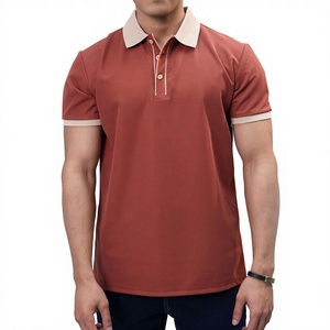 2026 Slim Fit 1/4 Zip Up Collar Style Polo Material Breathable High Quality Custom Design Fashionable <b>Plain</b> Men's Polo Shirts - Product Image 1
