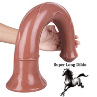 Dildo animal super long de 44 cm, pénis en plastique réaliste de grande taille, jouets sexuels pour femmes et hommes, gros pénis, jouets sexuels.