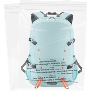 Bolsas transparentes con cierre de cremallera de polietileno de 18x24 pulgadas, paquete de 100 unidades para almacenamiento de ropa, viajes, embalaje y envío - Product Image 1