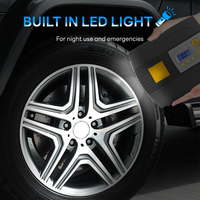Richtek 12V DC 120W Portable ABS boîte en plastique gonfleur de pneu électrique 150psi lumière LED SOS Signal gonflage rapide jauge numérique