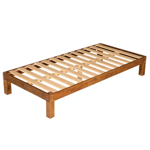 Cadre de lit king size avec tête de lit, 100% <span class=keywords><strong>bois</strong></span> massif, style scandinave, compatible avec tous les matelas, antidérapant, assemblage <span class=keywords><strong>en</strong></span> 30 minutes - Product Image 5