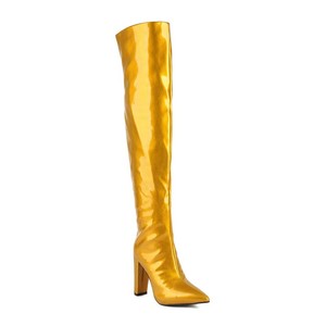 <span class=keywords><strong>Botas</strong></span> largas por encima de la rodilla con tacones de aguja para mujer, <span class=keywords><strong>estilo</strong></span> calcetín occidental, Material elástico de talla grande para la temporada de otoño - Product Image 6