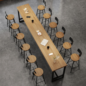 Tabourets de bar Ustovian confortables pour la maison, le bar, le salon, tabourets de bar modernes en bois et tables pour café - Product Image 6