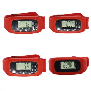 Hot Sale Silicone Strap Wristband Calorie Step Counter Promotional Wristwatch Digital Pedometer