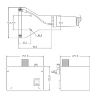 Ventilateur ionisant de table à moteur AC personnalisé, silencieux et efficace, pour l'élimination électrostatique, avec buse serpent d'air, dispositif ioniseur ESD sécurisé ST203AB