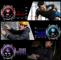Smartwatch Sportivo Impermeabile IP68 HT45 con Bussola, Torcia e Fitness Tracker, Braccialetto Intelligente da 1100mAh per Avventure all'Aperto