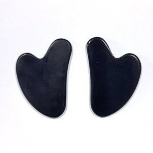 Black Xiuyan Serpentine Black <b>Jade</b> Nephrite guasha for face - Product Image 1