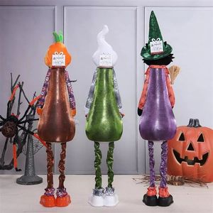 Decoración de Halloween Luminosa de 3 Piezas, Calabaza, Fantasma y Gato Negro Flexibles para Exhibición en Interiores y Exteriores - Product Image 5