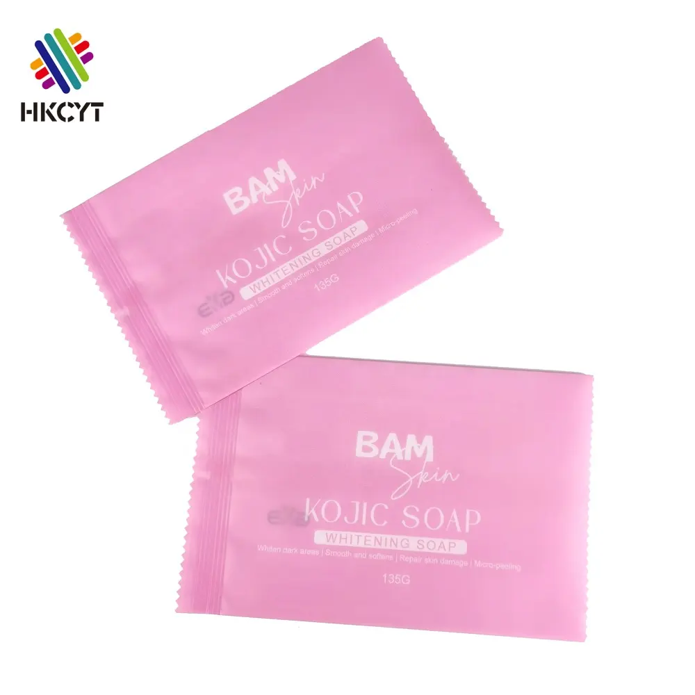 Custom Design Small Pink Plastic Mylar Bags Sachet Back Side Seal Bag Soap Packaging Bag