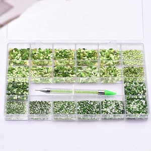 Oleeya – Boîte de strass fantaisie 3D en or de haute qualité pour nail art, décorations en cristal, strass en forme de pierre/strass en forme d'ongle, ensemble de strass Ki - Product Image 6