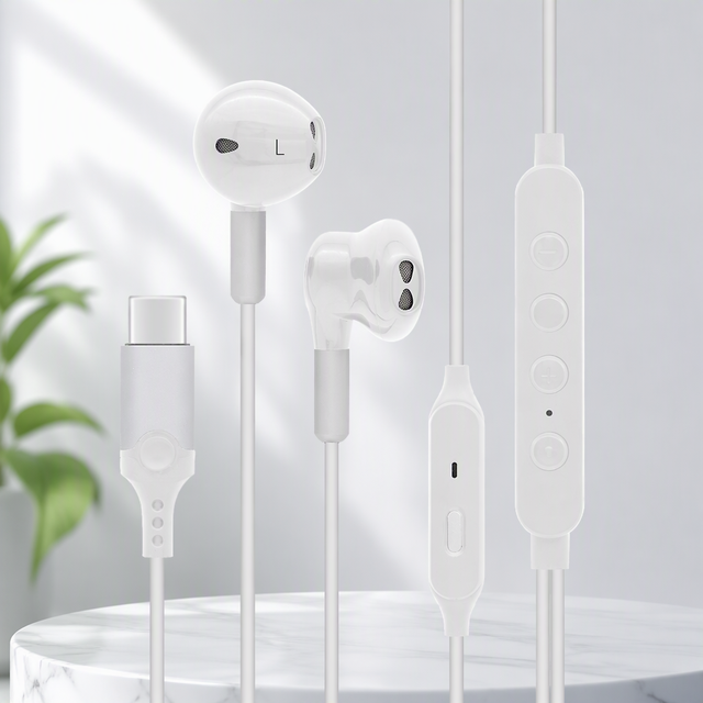 Wholesale Ear Type C Semi-in-ear Wired Earbud USB Type-C ENC Noise Cancelling IPX4 Waterproof Custom Fit HD Calling Ultra Smooth