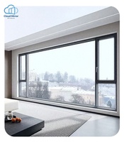 Fenêtre à battant en aluminium à ouverture extérieure, double battant vers l'extérieur avec moustiquaire, système de protection personnalisé, fenêtre en verre