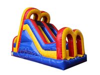 Toboggan Gonflable Double de 15 pieds pour Jeux de Carnaval, Château Gonflable, Pistolet de Paintball, Toboggan de Piscine