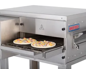 Rantai Pizza 20 Inci untuk Restoran, Oven Konveyor Pizza Impor Udara Komersial