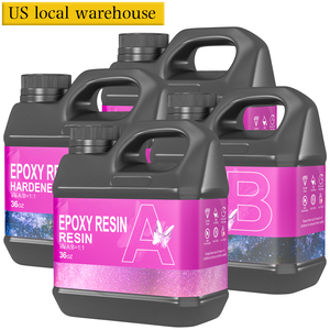 1:1环氧树脂套件72OZ * 2，新配制的水晶透明环氧树脂，坚固，无气泡，抗黄变艺术树脂，使用方便 - Product Image 1