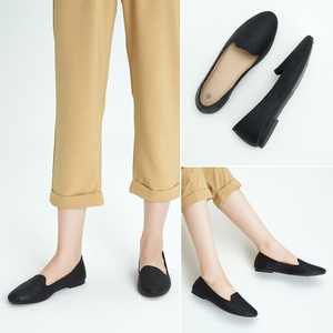 Vamp-suelas antideslizantes personalizadas para mujer, zapatos planos de PU con punta estrecha, bajo precio - Product Image 5