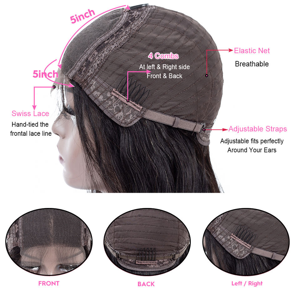 Perruque de fermeture 5*5